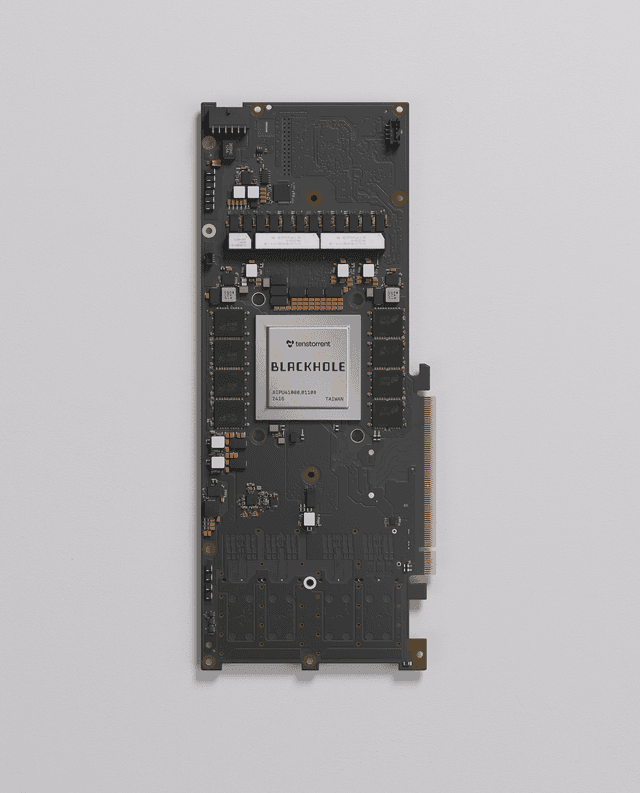 Blackhole p100a card on gray background